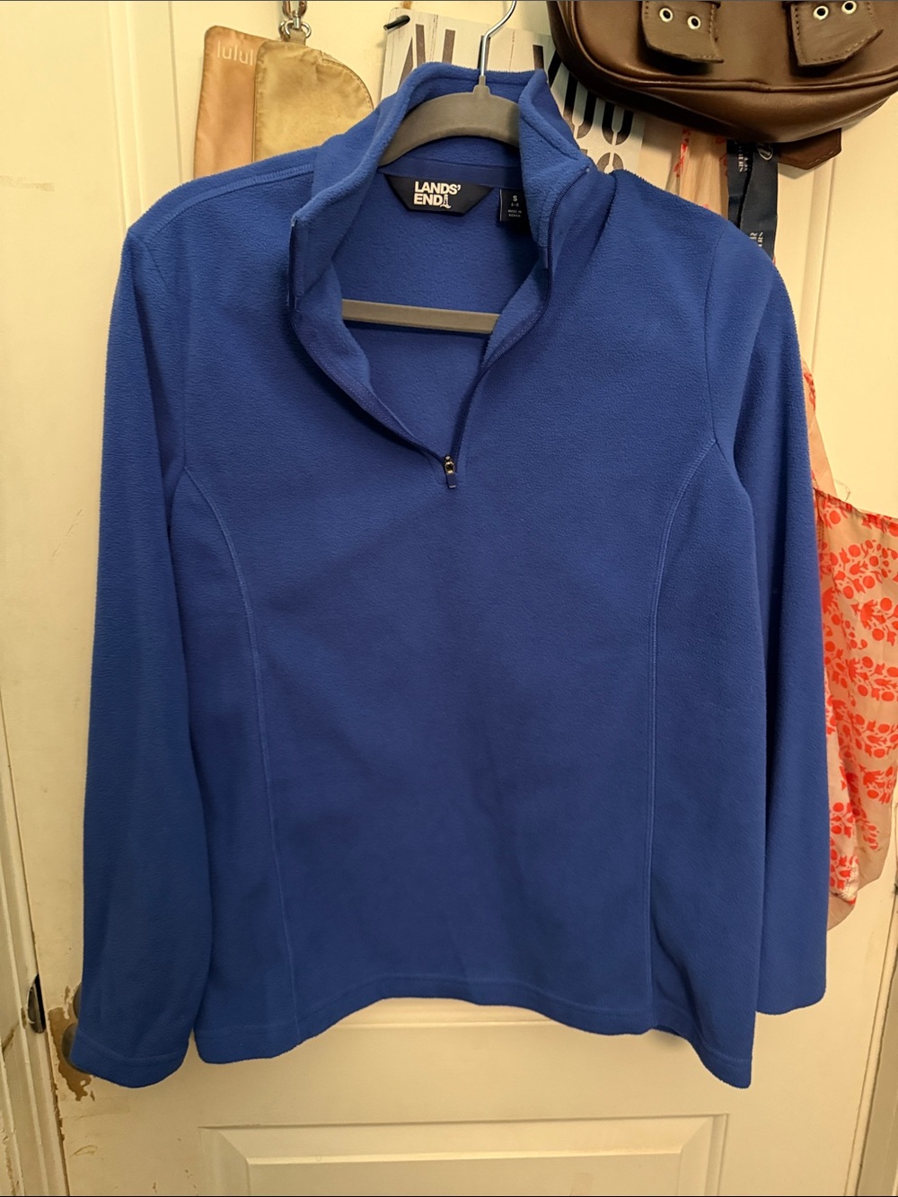 Lands' End Women's Cobalt Blue Quarter-Zip Fleece Pullover